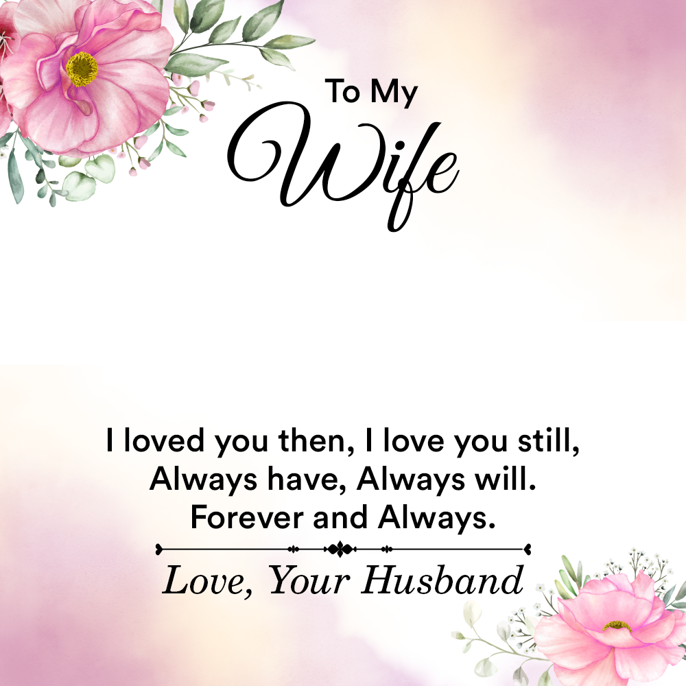 Love You Always Necklace for Wife – Romantic Heart Pendant Gift from Husband