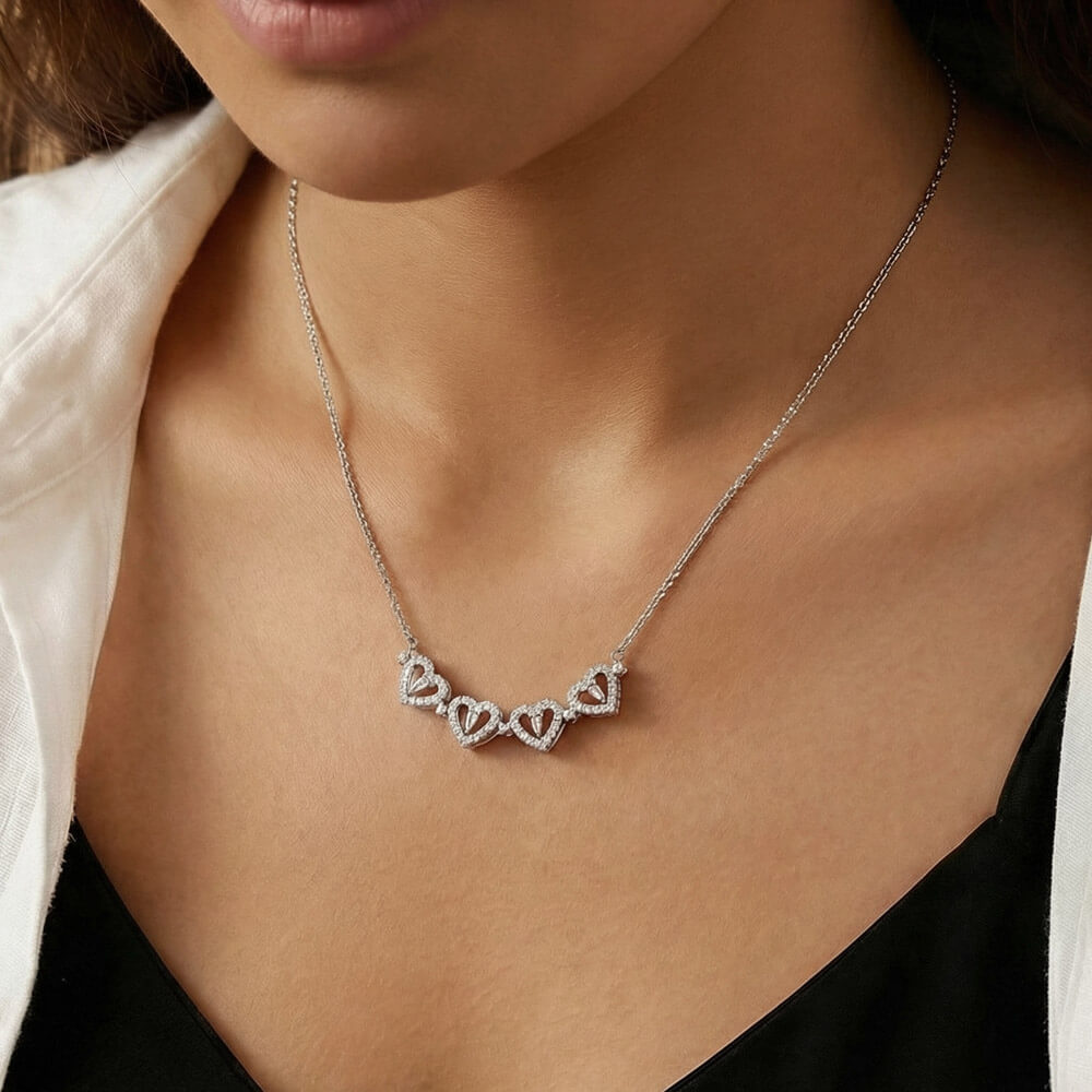 To My Beautiful Daughter – Love You Forever, Magnetic Clover Heart Necklace Gift