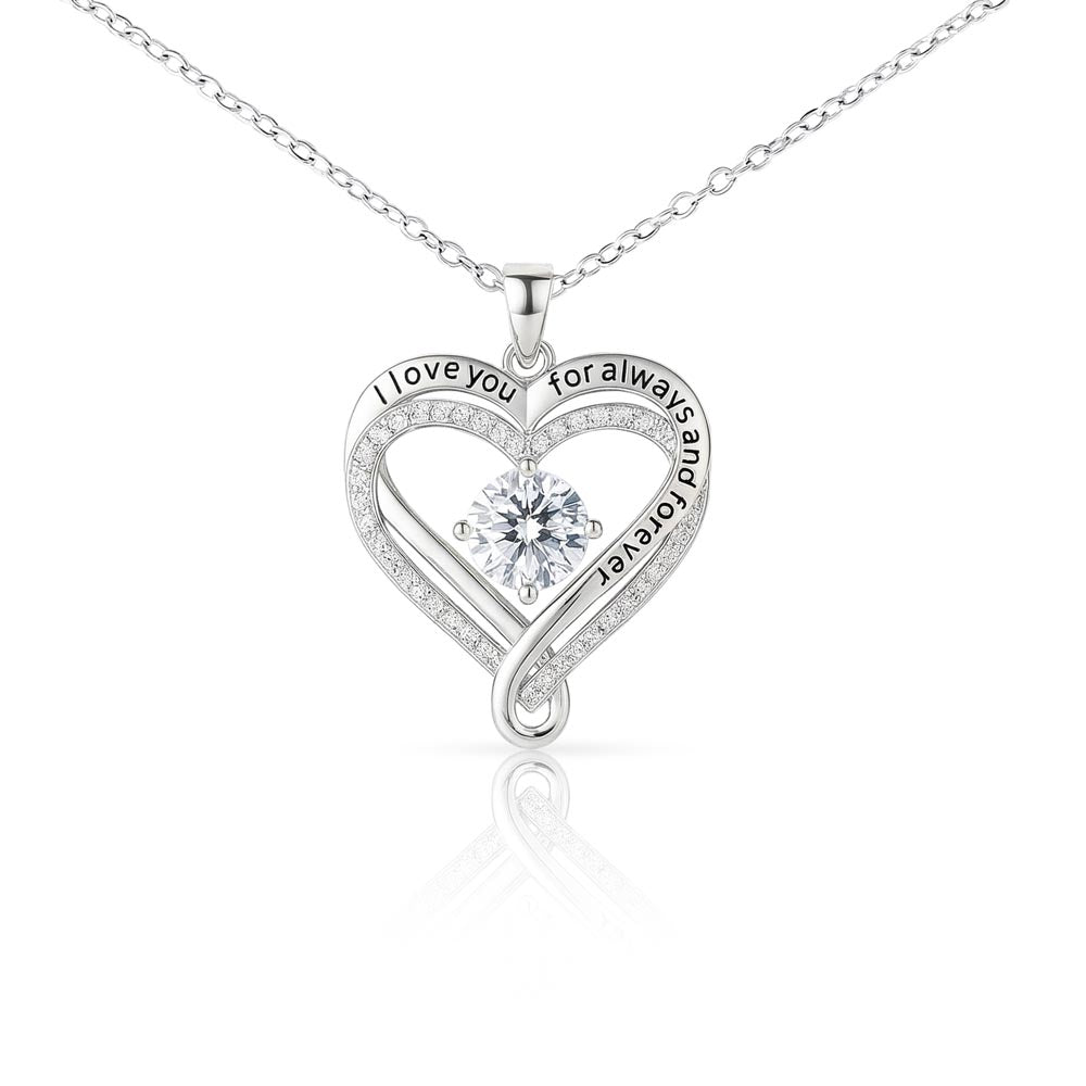 Love You Always Necklace for Wife – Romantic Heart Pendant Gift from Husband