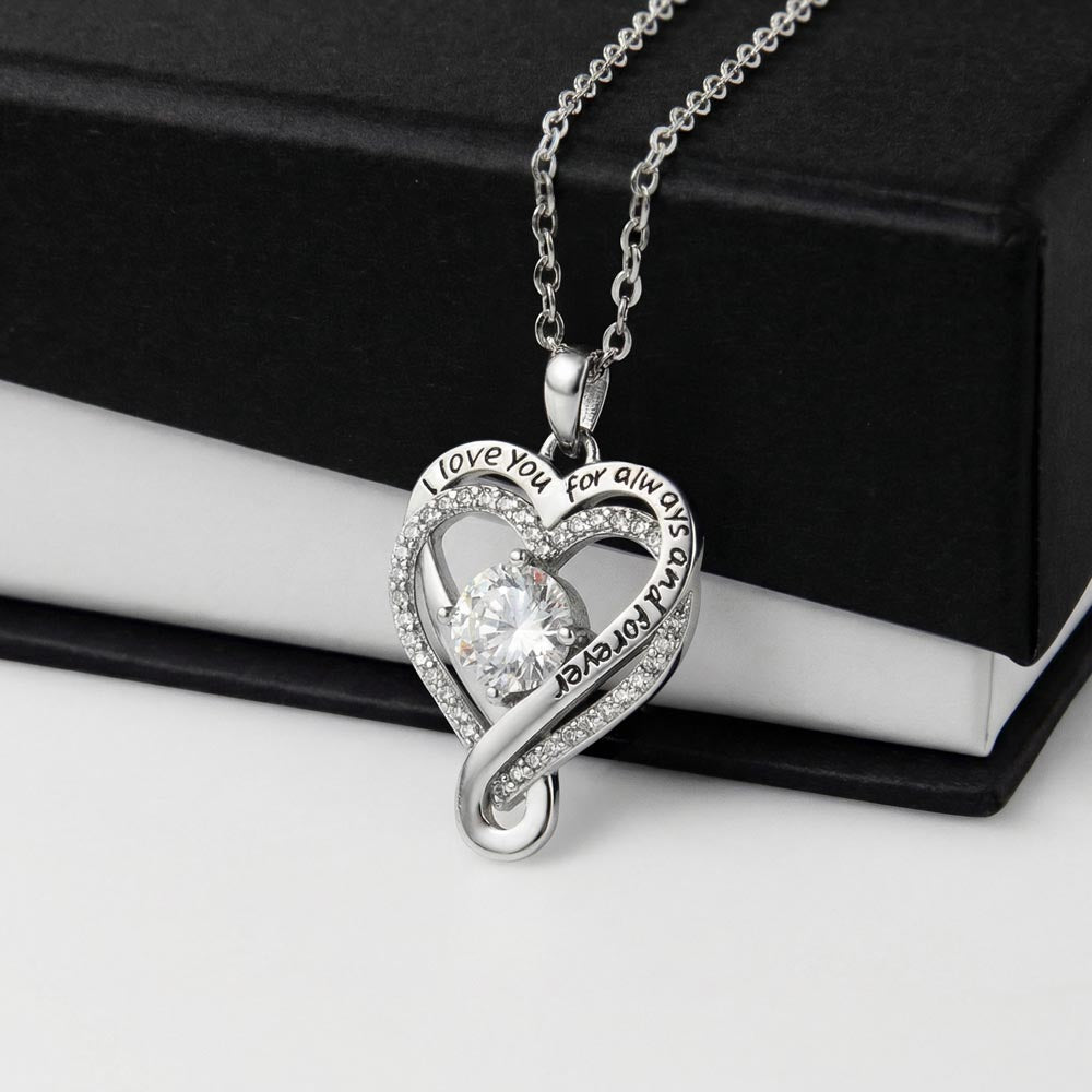 Love You Always Necklace for Wife – Romantic Heart Pendant Gift, “To My Beautiful Wife” Message Card Jewelry