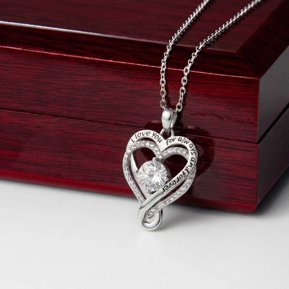 Gift for Mom – Love You Always Necklace, Heart Pendant Jewelry for Mother’s Day