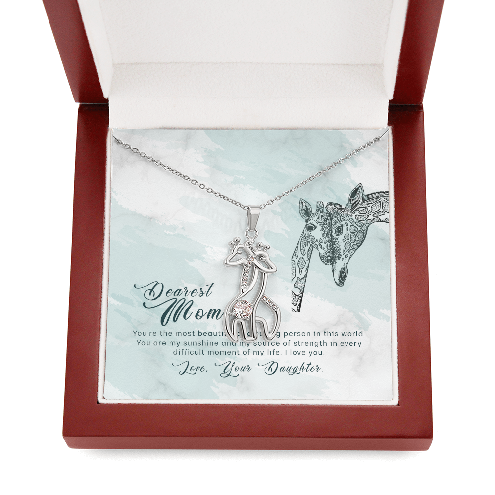 Giraffe Necklace for Mom – Meaningful Gift for Mother – Unique Animal Jewelry