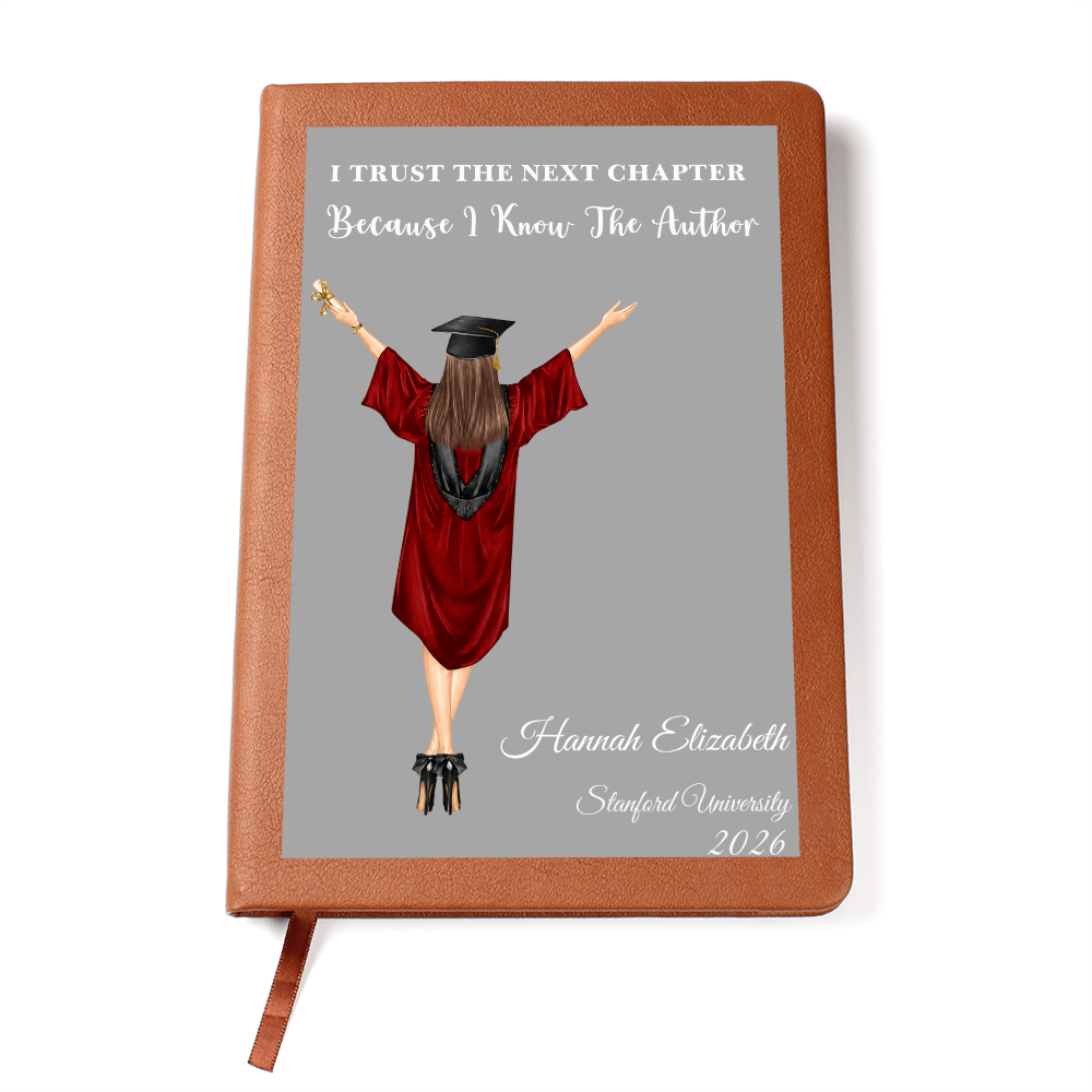 Personalized Graduation Journal – I Trust The Next Chapter Faith Graduation Gift for Her