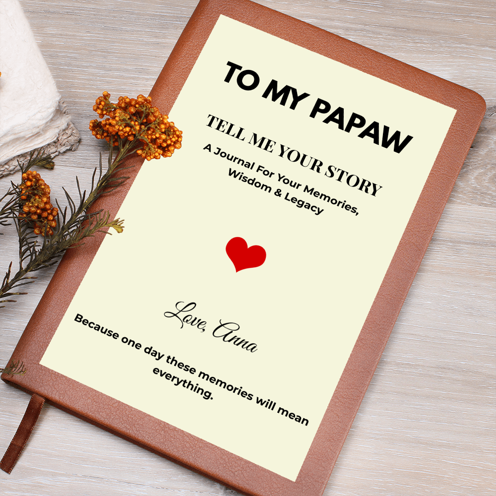 To My Papaw – Tell Me Your Story Personalized Memory Journal