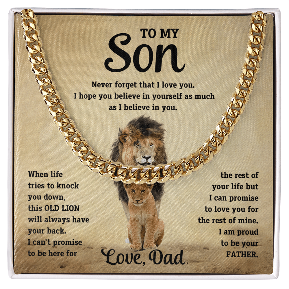 To my son, I am proud to be your father. Love, Dad