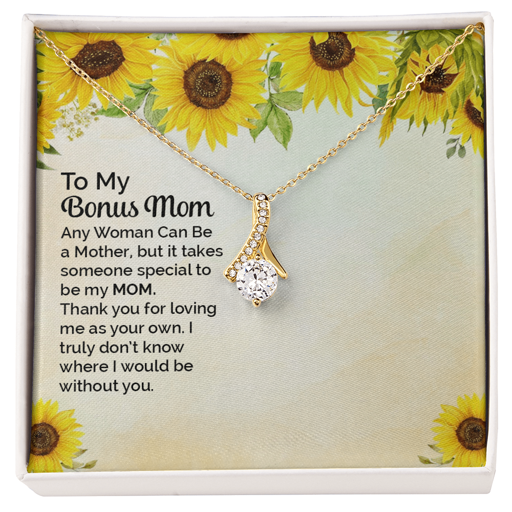 Bonus Mom Necklace Gift – Thank you for loving me as your own