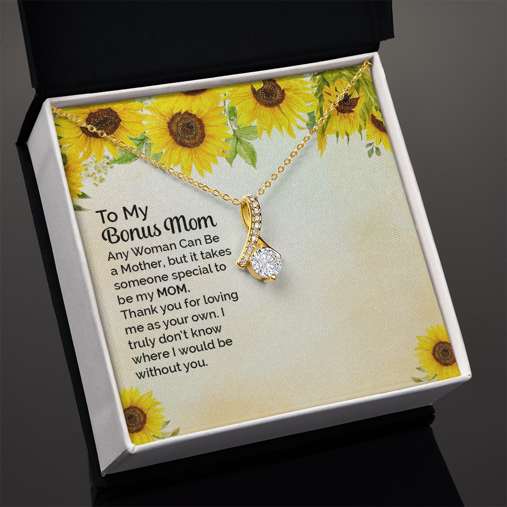Bonus Mom Necklace Gift – Thank you for loving me as your own