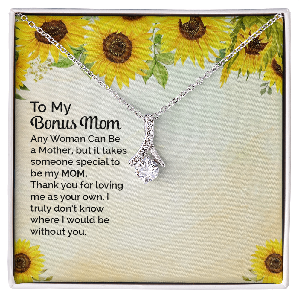 Bonus Mom Necklace Gift – Thank you for loving me as your own