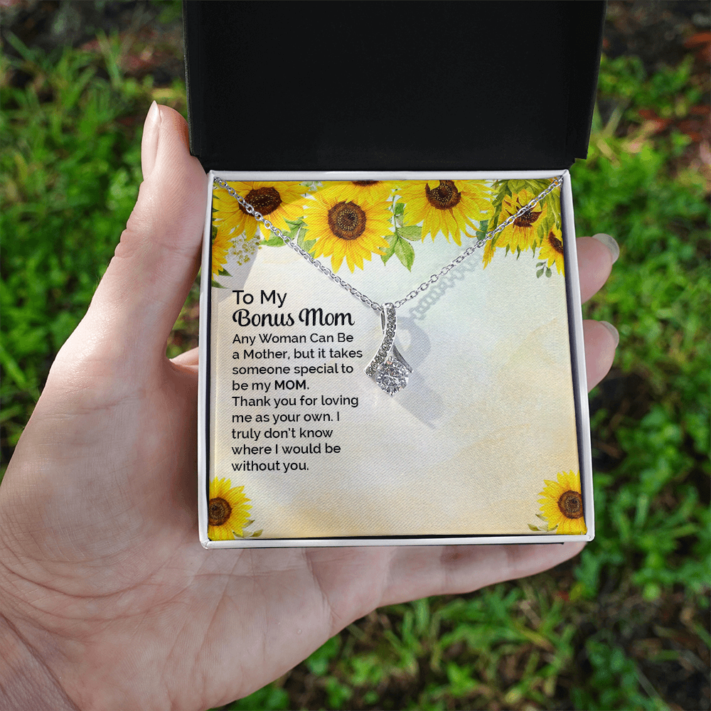 Bonus Mom Necklace Gift – Thank you for loving me as your own