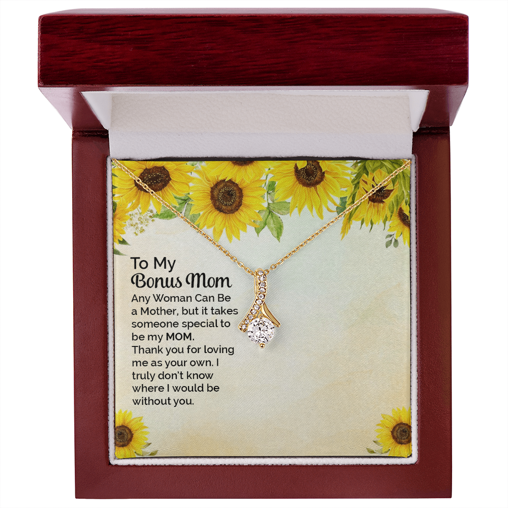 Bonus Mom Necklace Gift – Thank you for loving me as your own