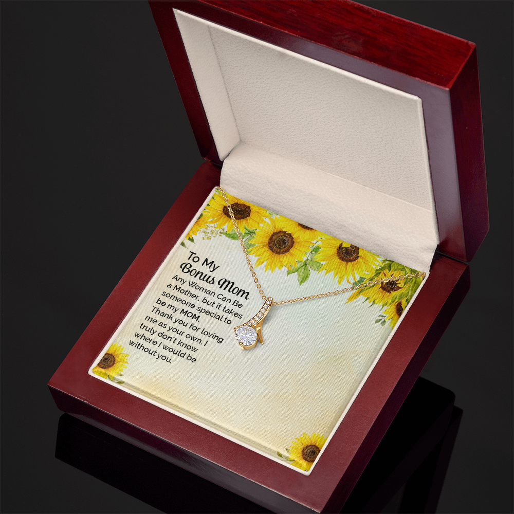 Bonus Mom Necklace Gift – Thank you for loving me as your own
