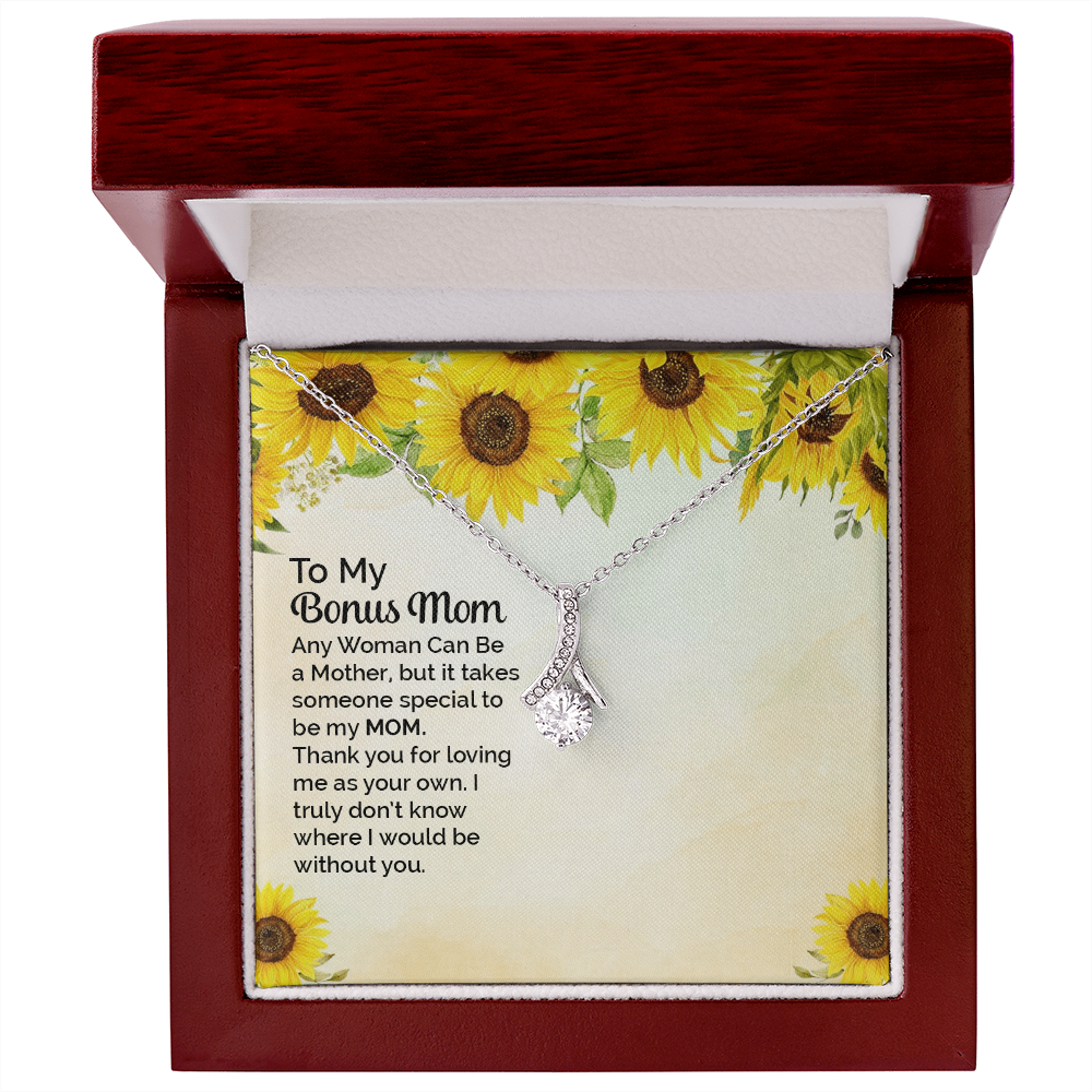 Bonus Mom Necklace Gift – Thank you for loving me as your own