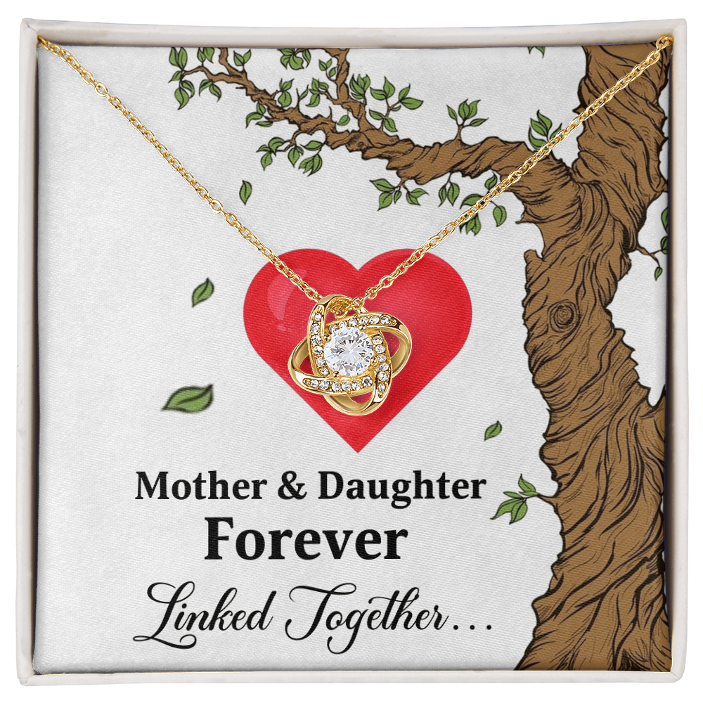 A Bond That Lasts Forever – Mother Daughter Love Knot Necklace