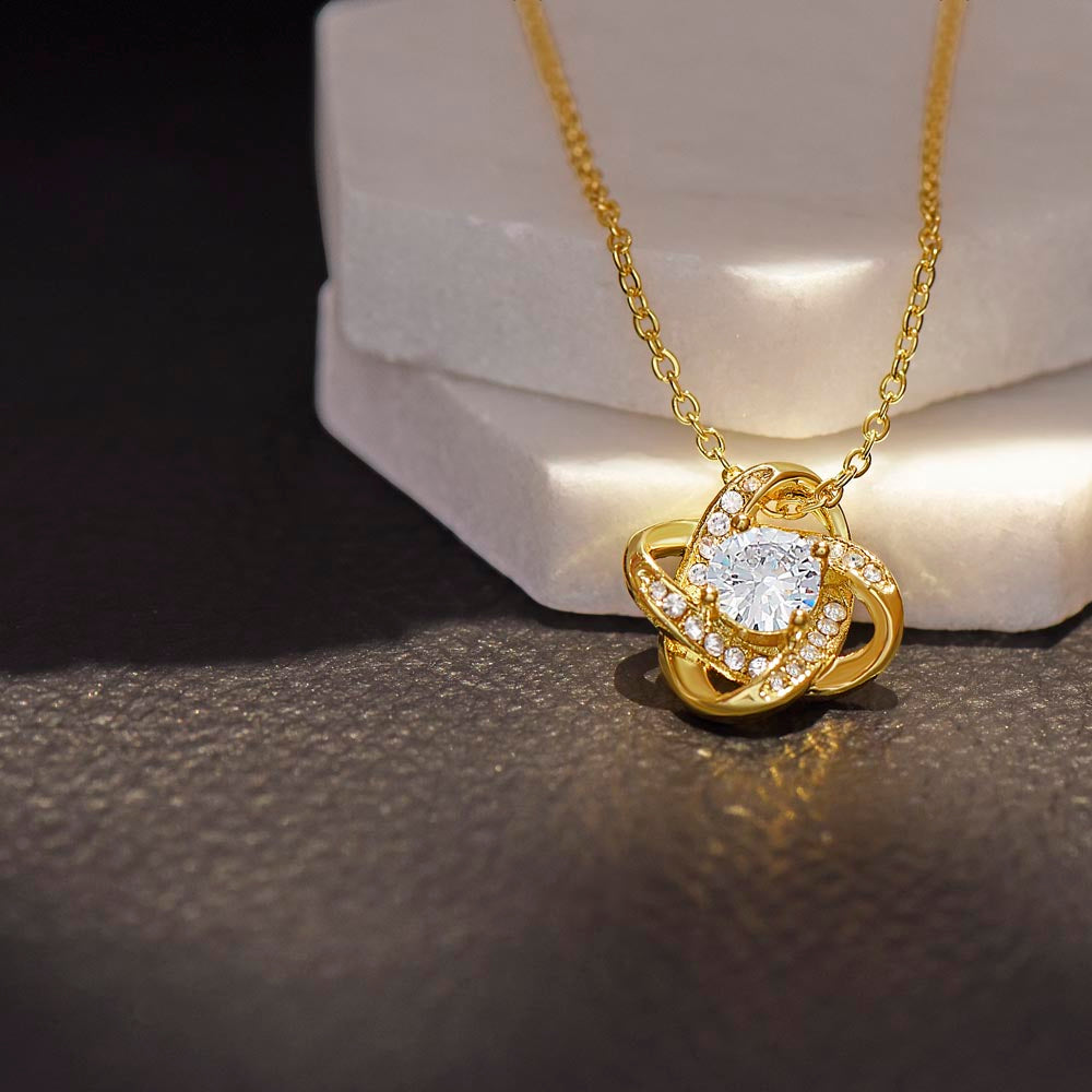 Nanny Necklace with Mom & Nanny Years – New Grandma Gift | Love Knot Necklace