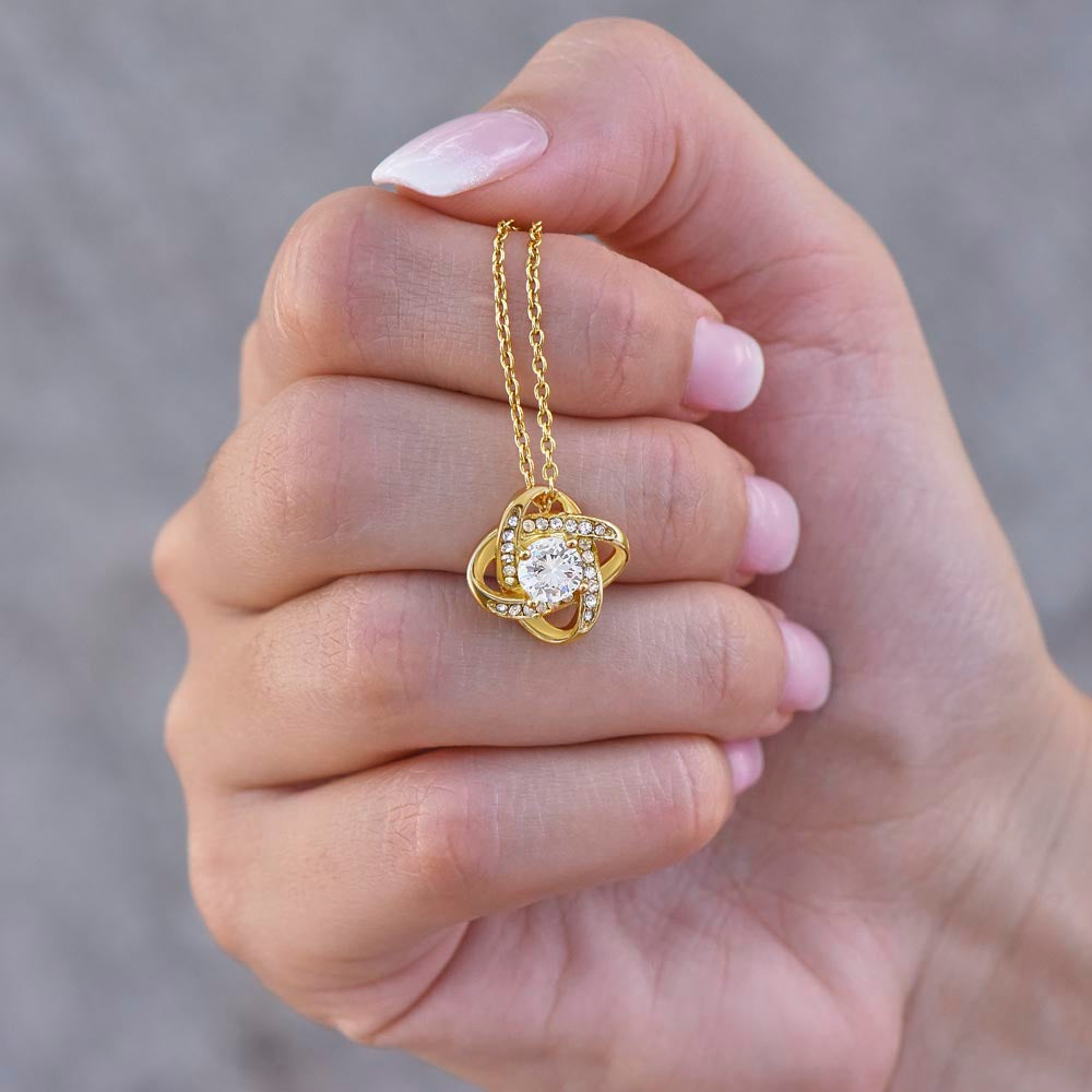 Grammy Necklace with Mom & Grammy Years – New Grandma Gift | Love Knot Necklace
