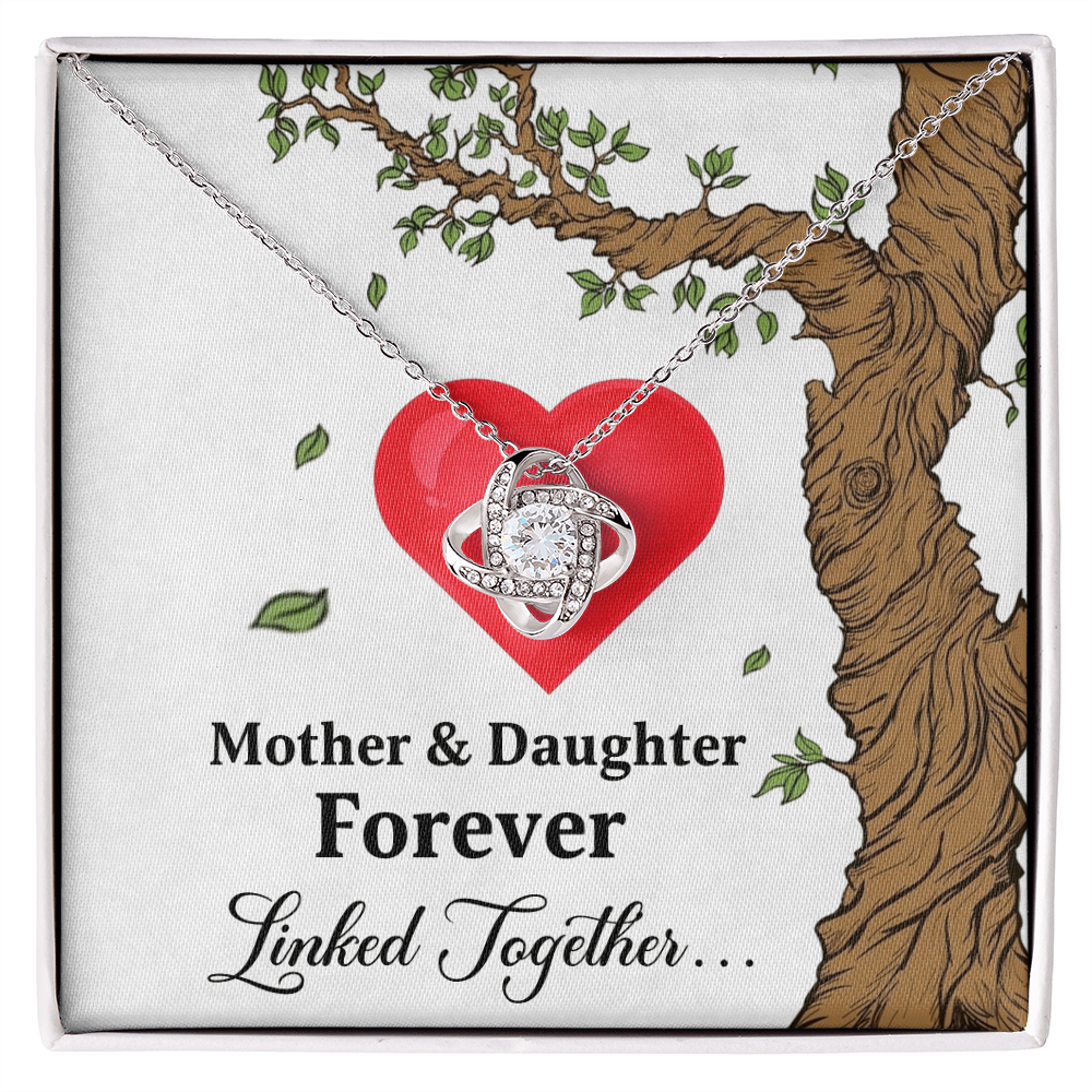 A Bond That Lasts Forever – Mother Daughter Love Knot Necklace