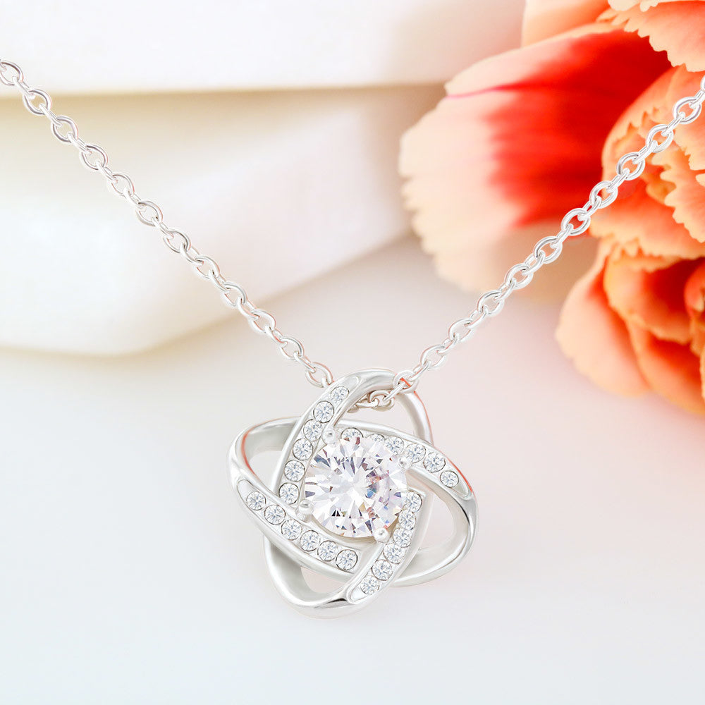 Lolli Necklace with Mom & Lolli Years – New Grandma Gift - Love Knot Necklace