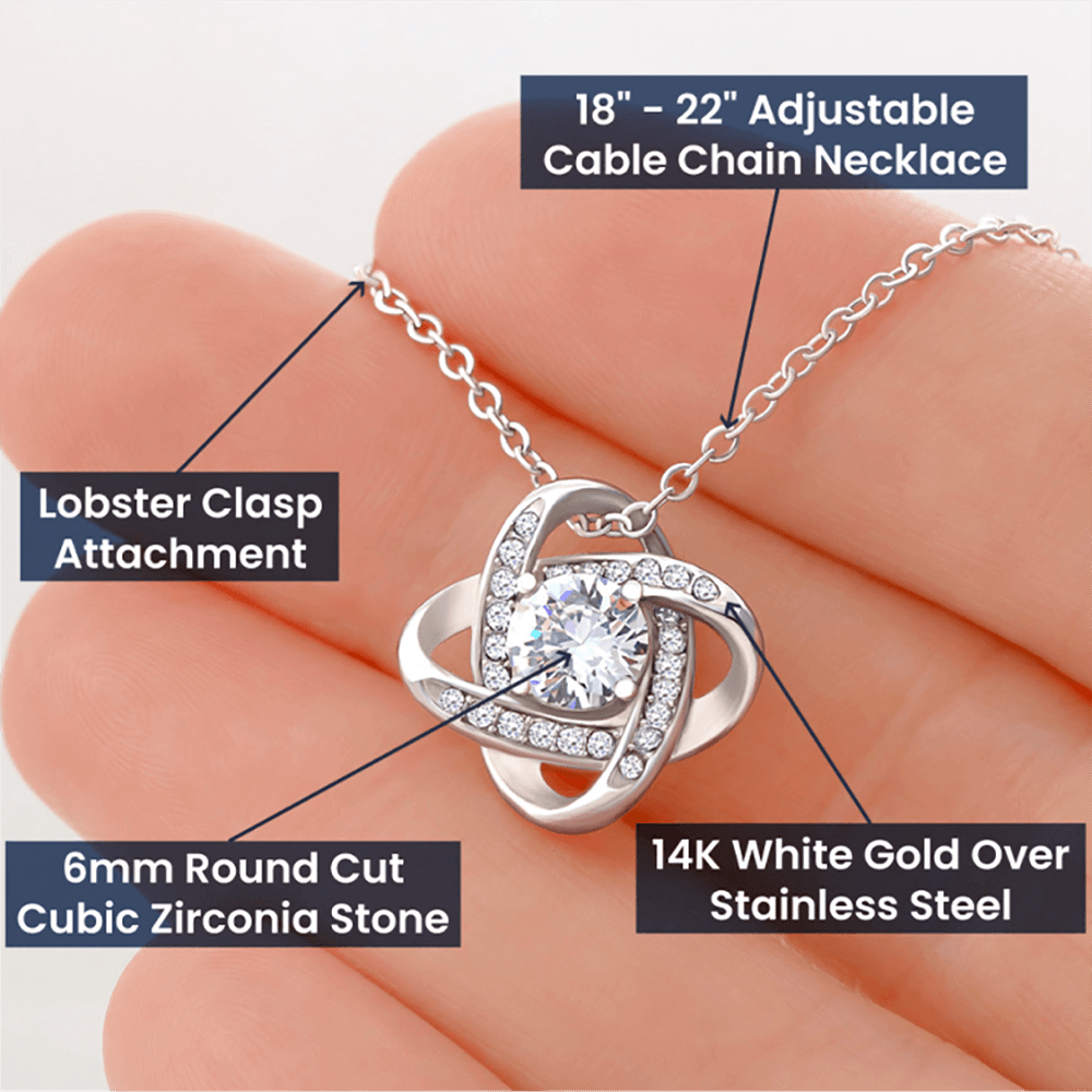 Oma Necklace with Mom & Oma Years – New Grandma Gift | Love Knot Necklace
