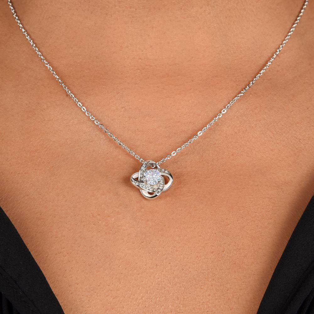Lolli Necklace with Mom & Lolli Years – New Grandma Gift - Love Knot Necklace