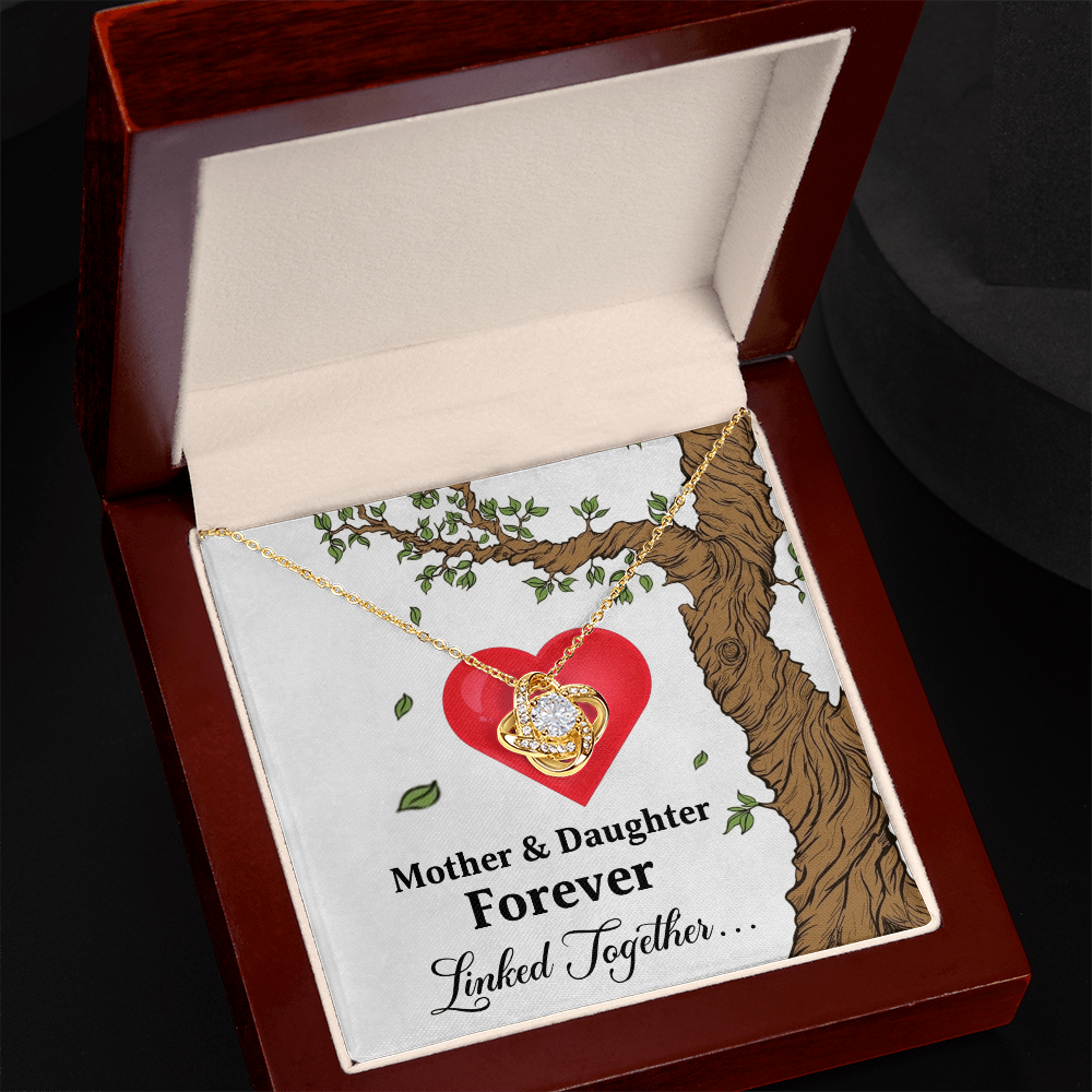 A Bond That Lasts Forever – Mother Daughter Love Knot Necklace
