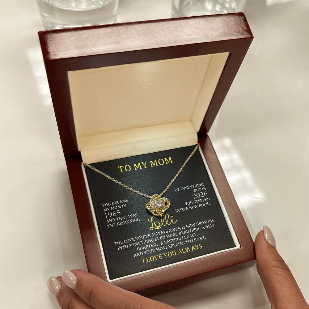 lolli necklace gift box with led light for new grandma gift
