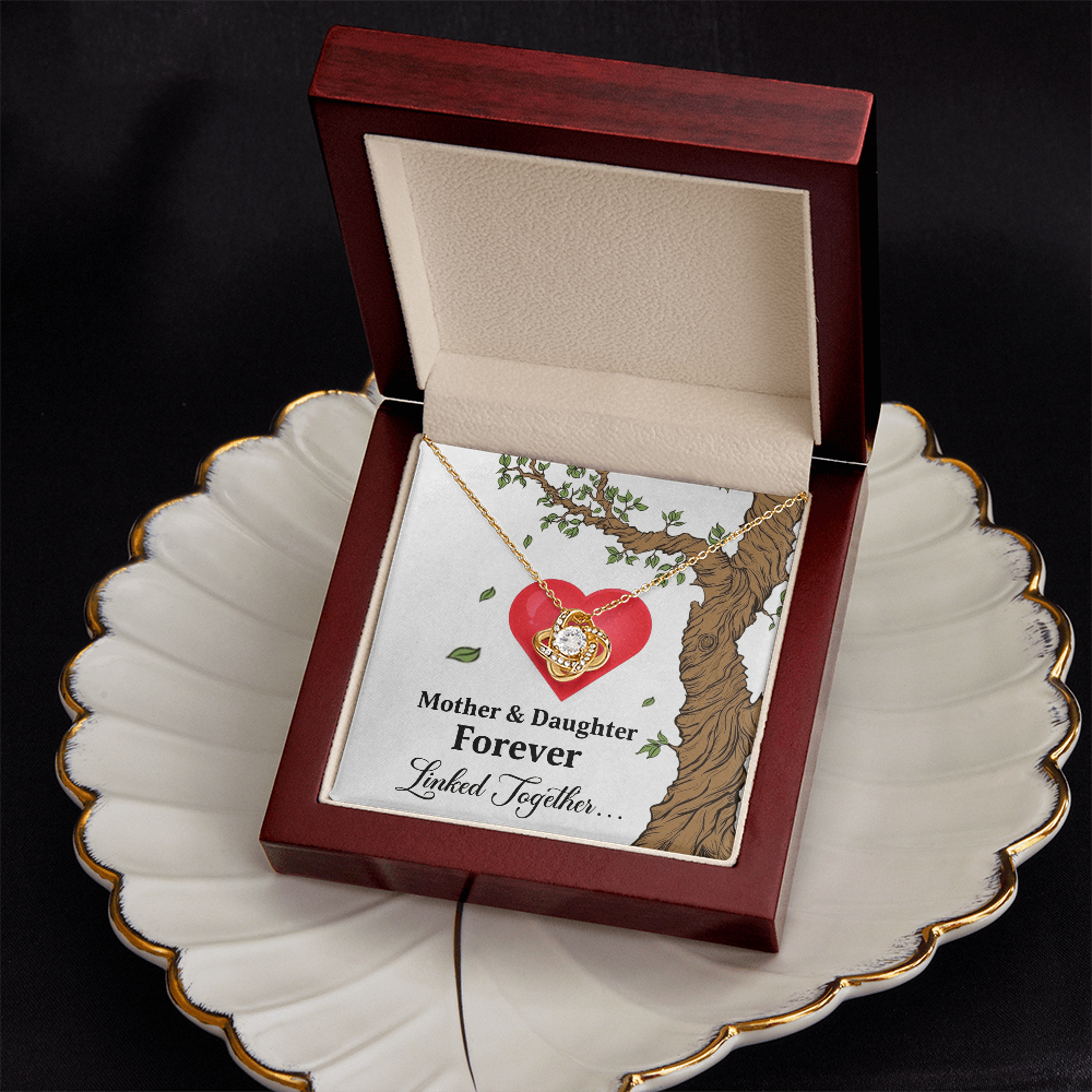 A Bond That Lasts Forever – Mother Daughter Love Knot Necklace