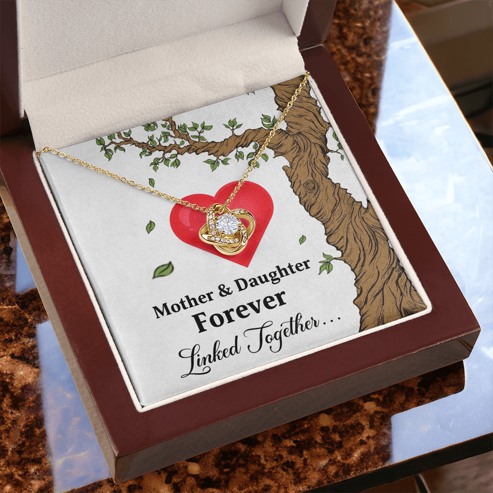 A Bond That Lasts Forever – Mother Daughter Love Knot Necklace
