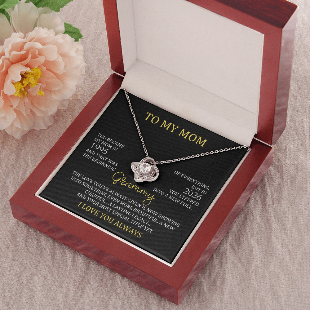 grammy necklace in luxury gift box for first time grandma gift