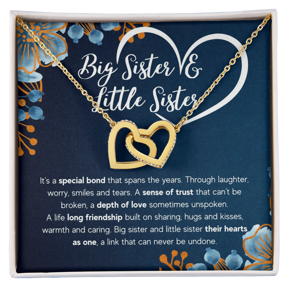 Big Sister Little Sister Necklace – Interlocking Hearts Gift