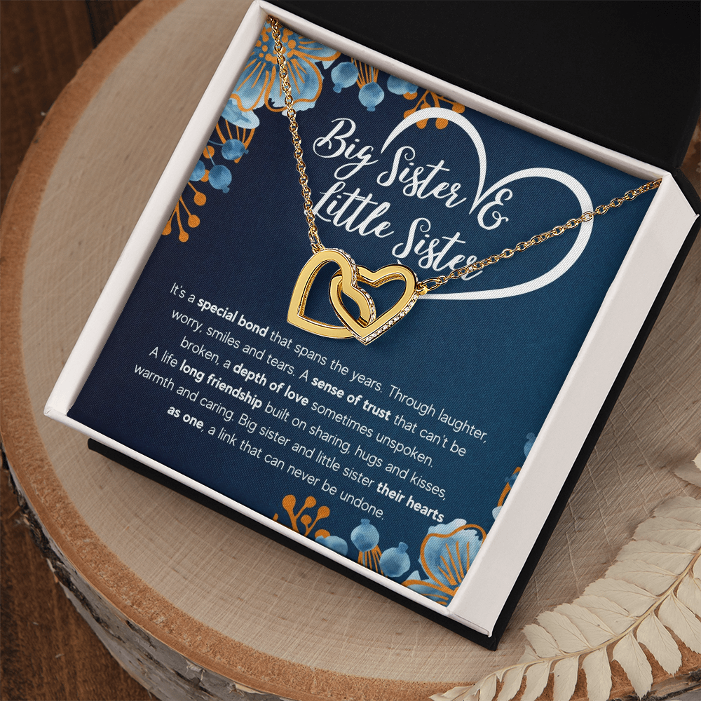 Big Sister Little Sister Necklace – Interlocking Hearts Gift