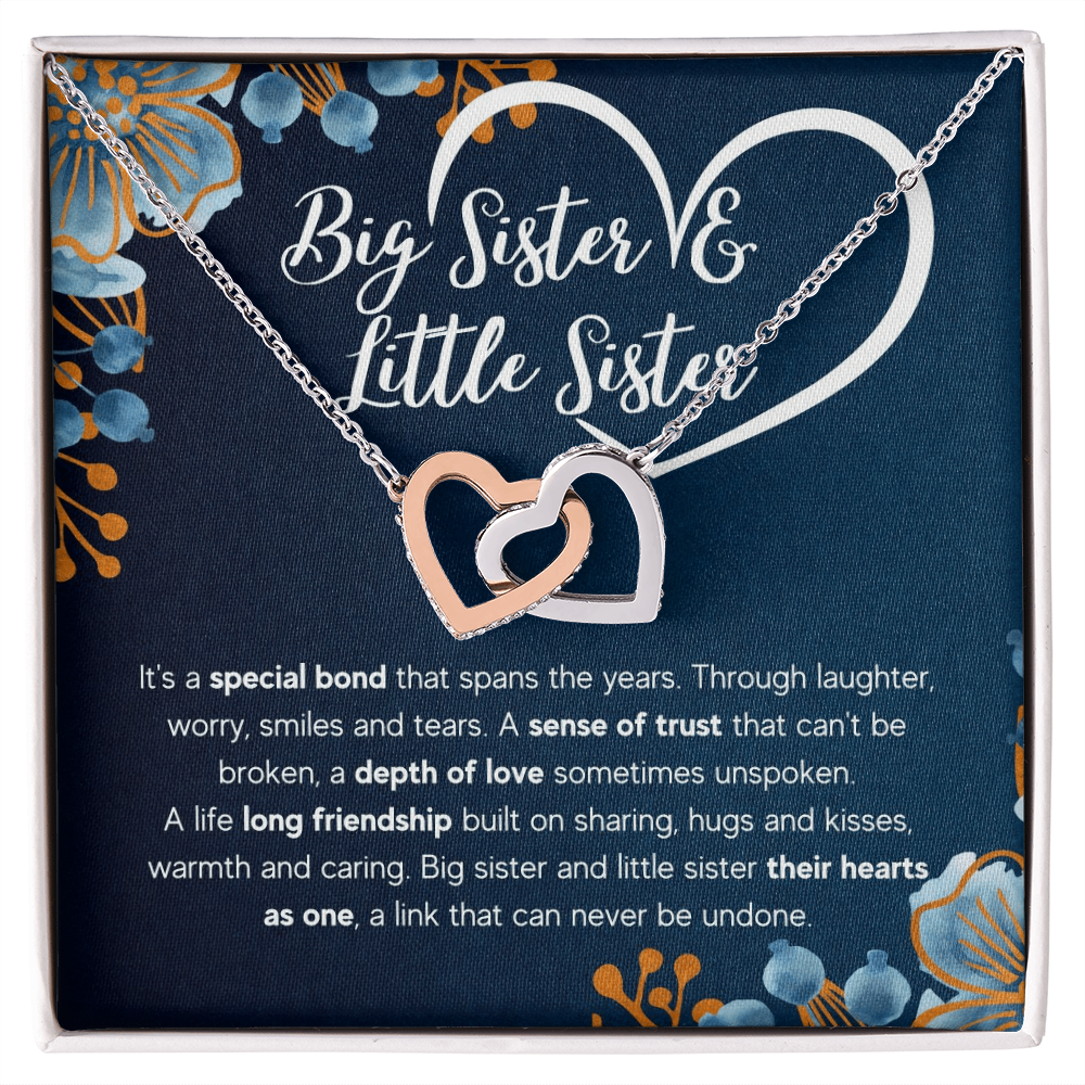 Big Sister Little Sister Necklace – Interlocking Hearts Gift