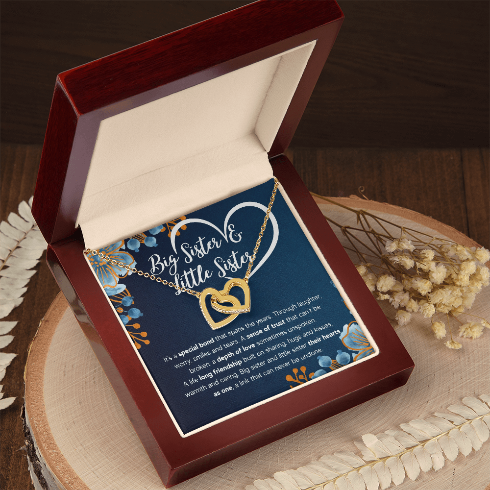 Big Sister Little Sister Necklace – Interlocking Hearts Gift