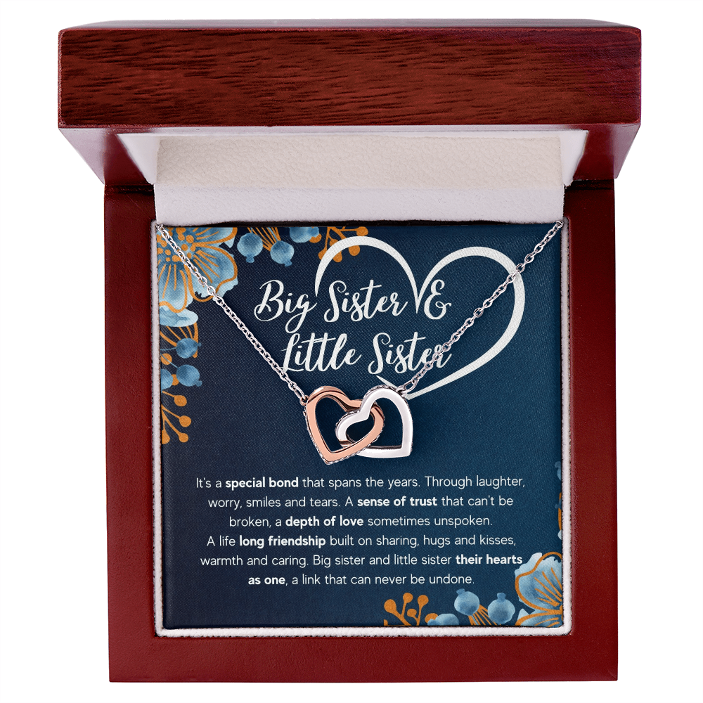 Big Sister Little Sister Necklace – Interlocking Hearts Gift