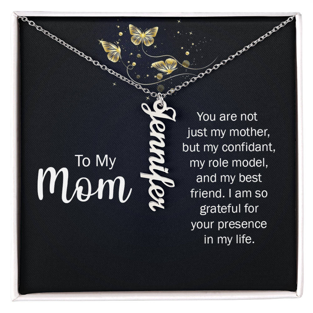 Mom Gift Necklace – Personalized Name Pendant, Ideal for Mother's Day or Birthday
