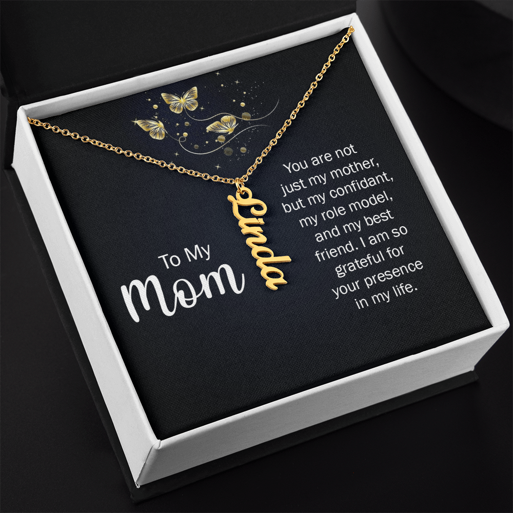 Mom Gift Necklace – Personalized Name Pendant, Ideal for Mother's Day or Birthday
