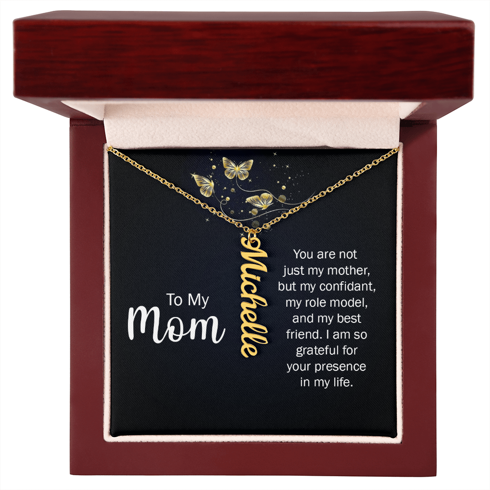 Mom Gift Necklace – Personalized Name Pendant, Ideal for Mother's Day or Birthday