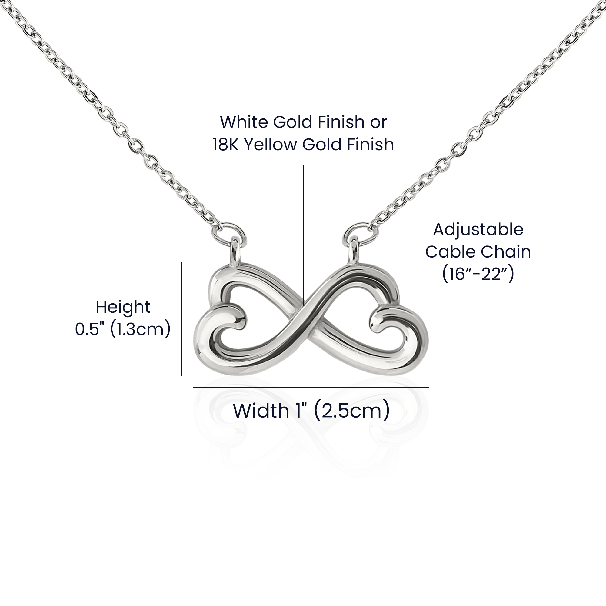 Endless Love Infinity Necklace for Soulmate – Romantic Gift for Wife or Girlfriend, Infinity Heart Necklace