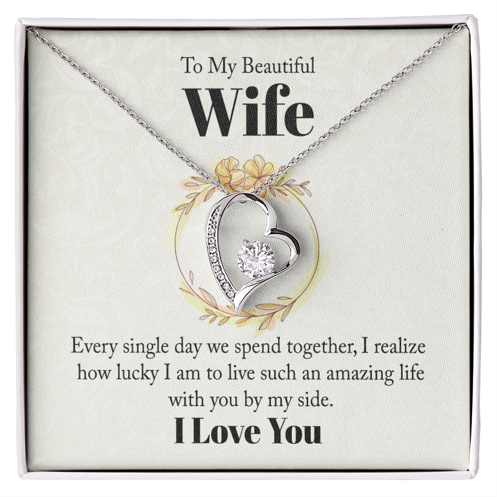 Forever Love Necklace Gift for Wife – Romantic Heart Pendant, Meaningful Jewelry for Her