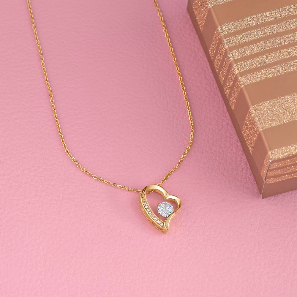 Forever Love Necklace Gift for Wife – Romantic Heart Pendant, Meaningful Jewelry for Her