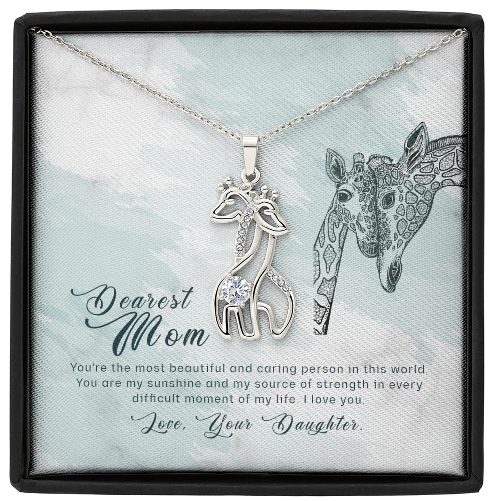 Giraffe Necklace for Mom – Meaningful Gift for Mother – Unique Animal Jewelry