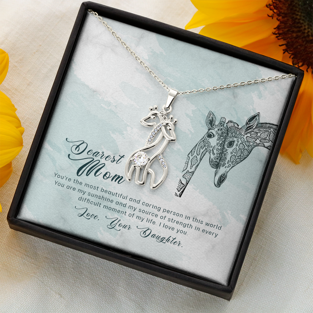 Giraffe Necklace for Mom – Meaningful Gift for Mother – Unique Animal Jewelry